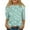 Mint Green (Stars Falling Flowers), variant on CCRFTGI 3/4 Sleeve Shirts for Girls Kids Tween Girls Casual Floral Graphics Basic Shirts Round Neck Soft Comfy Tee Top A-White 10-11Years
