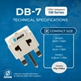 thumbnail image 6 of OREI Grounded Universal UK, Hong Kong Travel Adapter - 2 In 1 - Type G - Compact Design (DB-7), 6 of 10