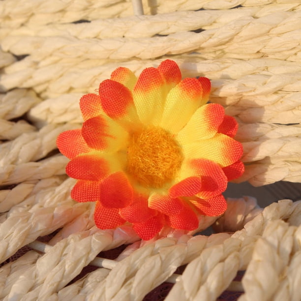 4 cm de dos capas de pequeño crisantemo girasol simulación de girasol flor crisantemo cabeza de flor
