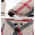 thumbnail image 2 of Minzimin Mens Adjustable Colorful Striped Plaid Ivy Newsboy Cabbie Gatsby Golf Cap Flat Cotton Hat Thin Cap, 2 of 4