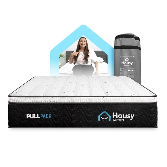 Colchón Matrimonial Housy Comfort Pullpack Resortes Pocket Tela Antiestática Comprimido