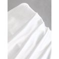 thumbnail image 4 of Womens White Satin Fishtail Skirt With Draped Waist, 4 of 6