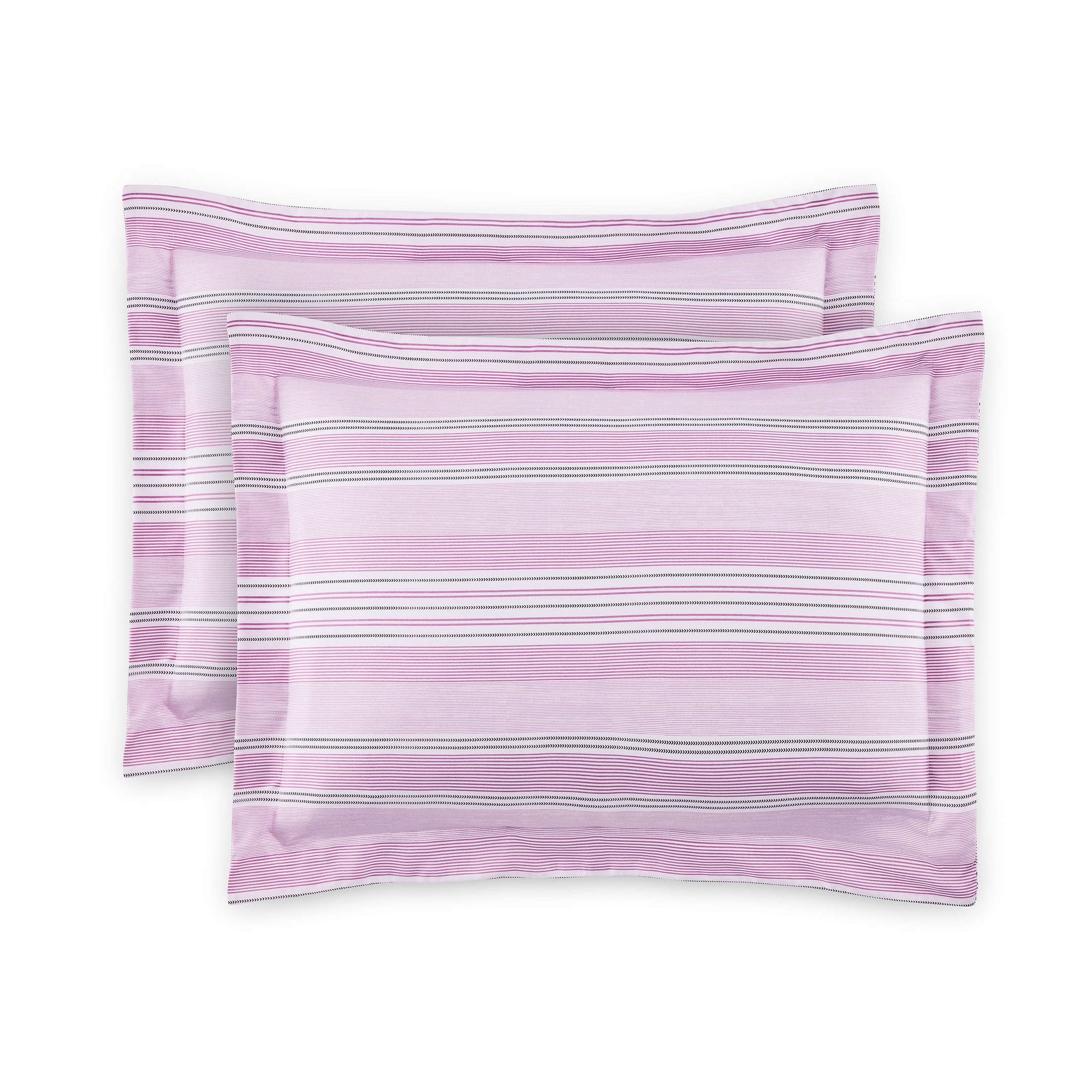 Mainstays All in One Reversible Comforter and Sheet set- 7 Piece, King, Purple and White Stripe