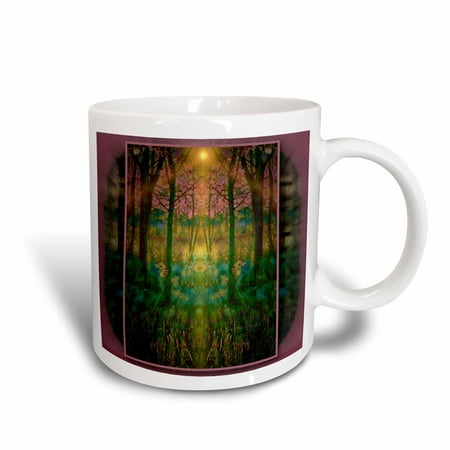 Harmony Cup - 3dRose SECRET GARDEN fantasy dream mythology myth spiritual harmony nirwana heavenly garden light , Ceramic Mug, 11-ounce