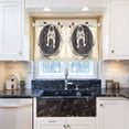 thumbnail image 5 of Yayeee Kitchen Curtains Tier Pair Light Filtering 27"x36" Rod Pocket Short Cafe Window Panel, Beige Astronaut Space, 5 of 7