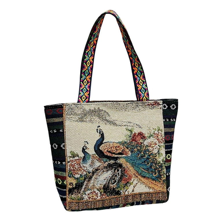Fashion Shoulder Bag For Women Embroidery Shopping Tote Bag