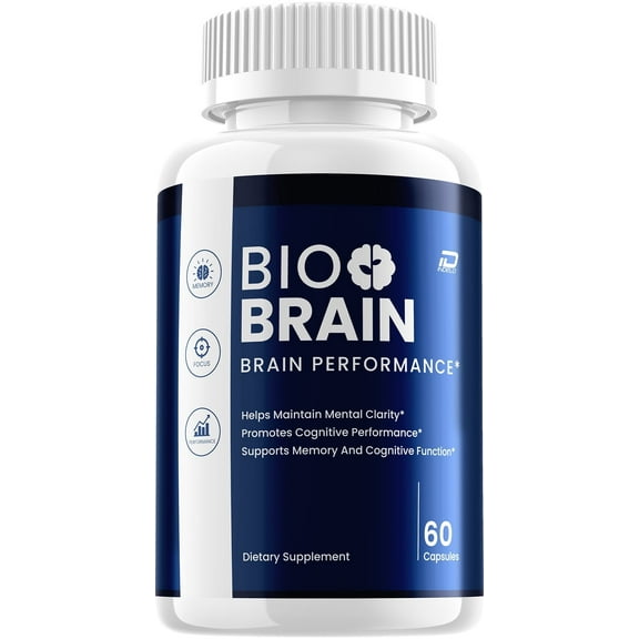 Bio Brain Supplement Capsules – BioBrain Natural Blend Memory Focus, 1 Pack, 60 Capsules