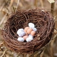 thumbnail image 5 of Ludlz 12/10/8/6 cm Artificial Bird Nest Birdhouses Garden Nature Art Craft Wedding Home Decoration - Vine Bird Nest House Home Decoration Craft Photo Prop Ornament, 5 of 6