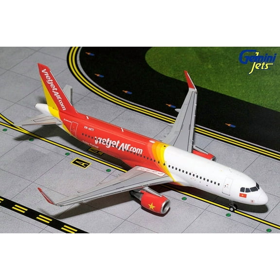 Airbus A320 Commercial Aircraft "VietJet Air" White and Red "Gemini 200" Series 1/200 Diecast Model Airplane by GeminiJets