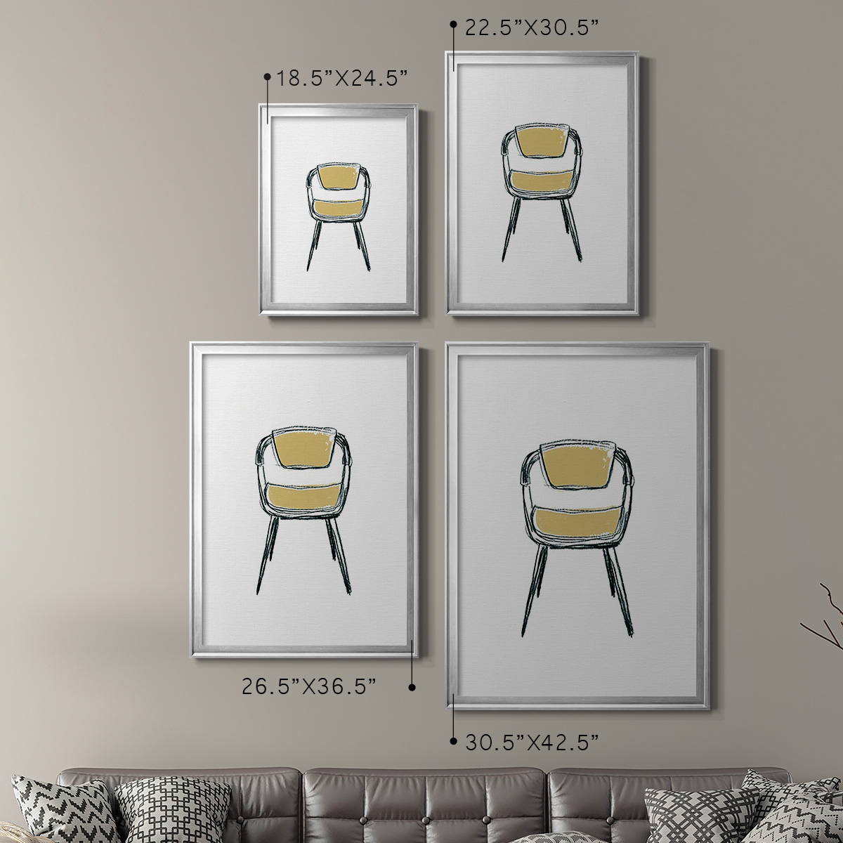 Take a Seat II Premium Framed Print, in Gold, Black, or Silver - Ready to Hang