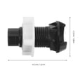 thumbnail image 2 of Hytrove De Plástico Para De Inodoro Con Tornillo Y Tuerca Negro, 2 of 8