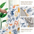thumbnail image 5 of Yayeee 2 Pack Dining Chair Covers Stretch Parson Chairs Slipcovers Seat Protector, Tropical Jungle Vibes, 5 of 6