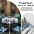 thumbnail image 2 of Blue Christmas Round Tablecloth for 45-54 Inch Tables,Fitted Table Cover with Elastic Edge,Snowman Eucalyptus Leaves Snowflake Wooden Waterproof Outdoor Table Cloth Protector for Patio Garden Dinner, 2 of 9