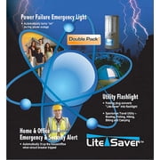 Emergency Power Failure Outage Light (21 LEDs) Rechargeable Flashlight - Night Light - Lite Saver 3 in 1 - (Double Pack) Battery Last Up To 10 hours