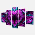 thumbnail image 2 of Purple Cold Mystical Heart - Floral Canvas Art Print, 2 of 3