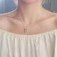 thumbnail image 5 of Collar de acero de titanio de lujo ligero para mujer, diseño de nicho, colgante de moda, cadena de clavícula elegante, joyería que no se decolora, 5 of 6