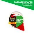 thumbnail image 3 of (2 pack) Scotch Tough Grip Packaging Tape Dispenser, Clear, 1.88 in x 65.6 yds, 1 Dispenser, 3 of 15