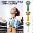 thumbnail image 2 of 2026 Soccer Themed Handheld Fan, Portable USB Rechargeable Mini Fan with Lanyard, 3 Speeds Personal Cooling Gift for Sports Fans, Stadium and Outdoor Events, 2 of 7
