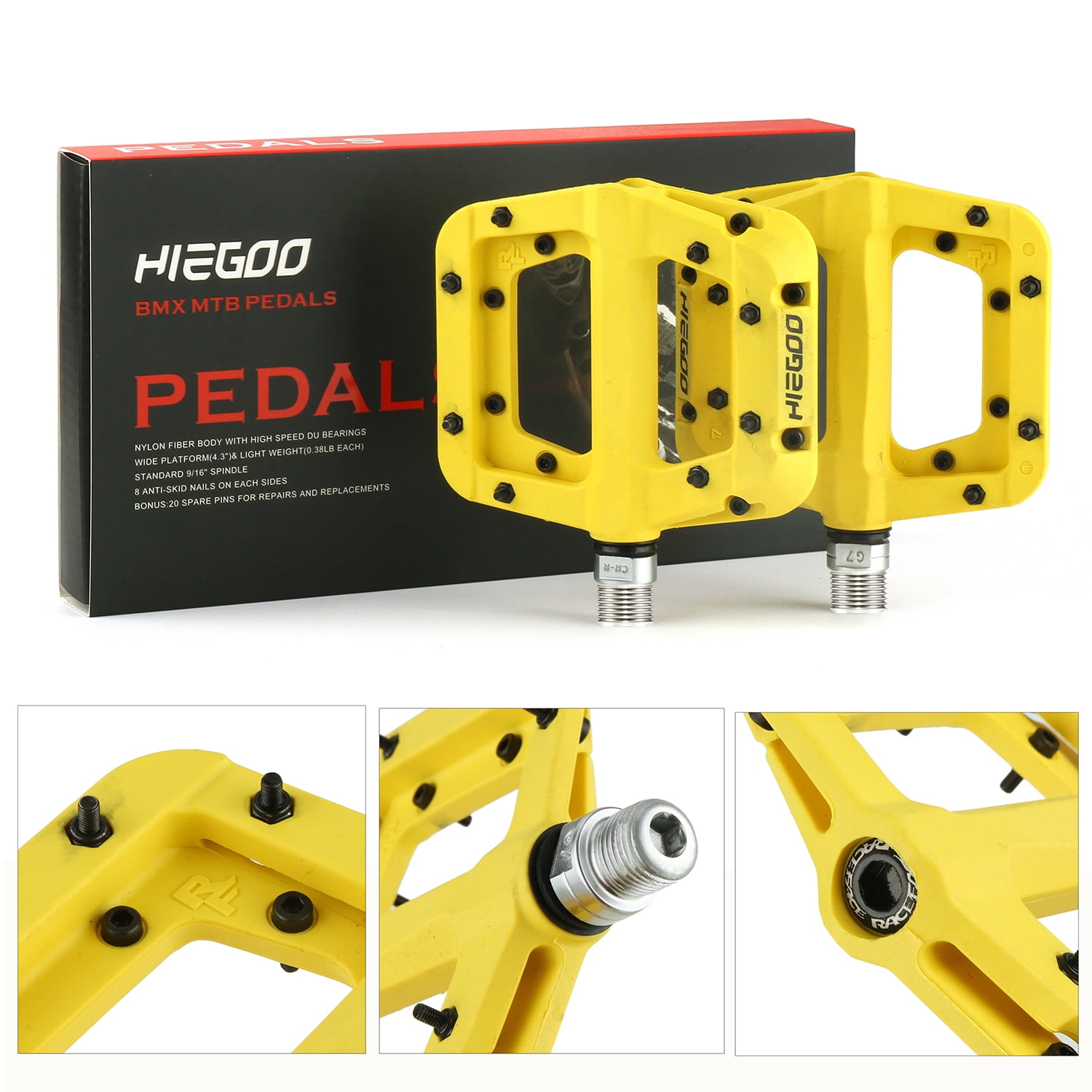 yellow mtb pedals