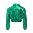 thumbnail image 3 of YUUMIN Veste Métallique Décontractée à Sequins pour Filles et Garçons, Veste à Col Rabattu avec Fermeture Éclair, Vêtements de Sport Vert 12, 3 of 7