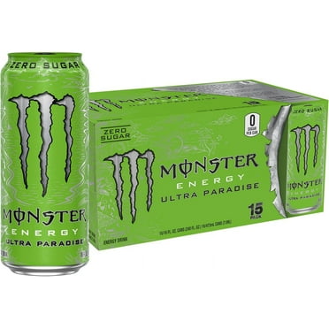 Monster Energy Ultra Paradise, Sugar Free Energy Drink, 16 Ounce (Pack of 15)
