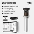 thumbnail image 5 of VIGO 1-3/4 in. Bathroom Sink Pop-Up Drain With Overflow in Antique Rubbed Bronze-VG16002ARB, 5 of 11