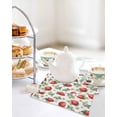 thumbnail image 4 of Red Strawberry Kitchen Dish Towels for Drying Dishes Set of 2, Summer Fruits Farmhouse Leaves Floral Rustic Waffle Weave Microfiber Hand Tea Bathroom Towels Quick Dry & Absorbent Towel 12x12, 4 of 7