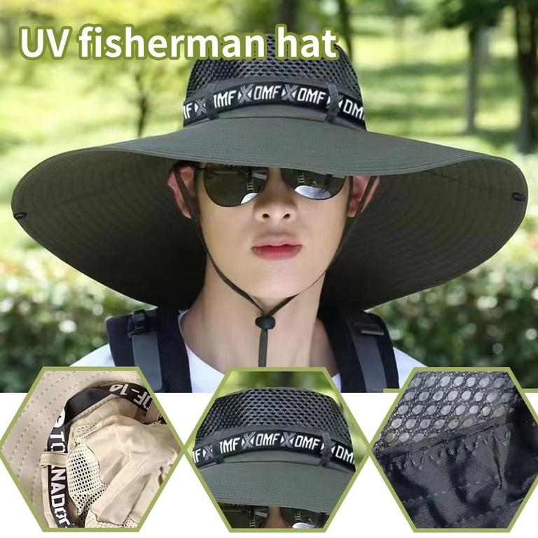 ENFOURCLASS UPF50+ Large Brim Mesh Sun Hat - Breathable 