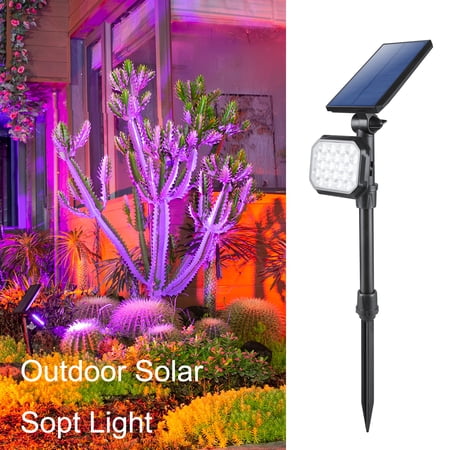 1PC Led Solar Spotlights RGB, Solar Powered Outdoor Color Change Pathway Light Spot Lighting Landscape Light for Garden Yard Patio Fence