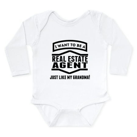 

CafePress - Real Estate Agent Just Like My Grandma Body Suit - Long Sleeve Cotton Baby Bodysuit