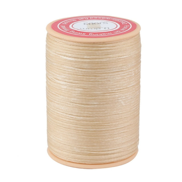 0.8mm Leather Sewing Wax Cord 150D/16 Handwork Knitting Craft Wax Thread Roll(Beige)