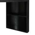 thumbnail image 5 of Christopher Knight Home 60.3" Modern Storage Writing Desk, MDF Office Table with Drawers and Open Shelf, Black, 5 of 10