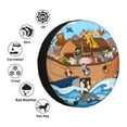 thumbnail image 4 of Pofeuu Animals on Noah's Ark Floating Print Spare Tire Wheel Cover for Car Truck SUV Camper Universal Fit Spare Tire Cover RV Spare Tire Covers-15 inch, 4 of 6
