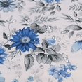 thumbnail image 5 of Chilfamy Blue and White Flowers Fabric Shower Curtain with Hooks, 100% Polyester Waterproof Bathroom Decor Set, Various Sizes Available 60x72, 5 of 7