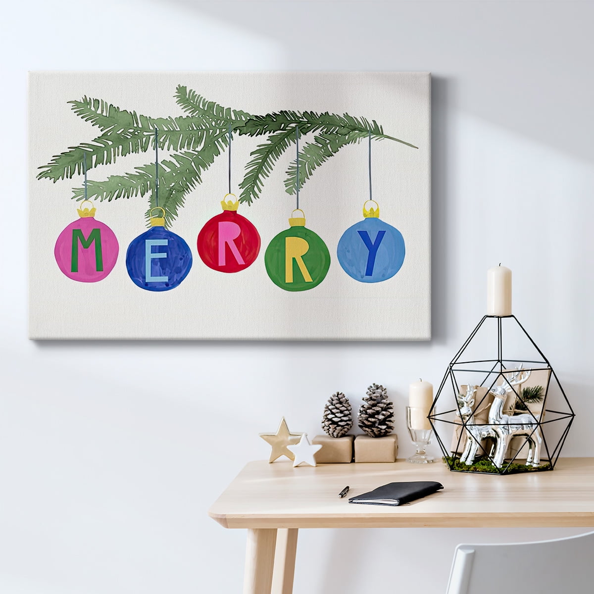 Colorful Christmas Collection A- Gallery Wrapped Canvas