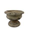 thumbnail image 4 of WRXELAN 13-inch tall x 18-inch wide MGO Greek-style vase planter, large, low-profile, lightweight concrete base planter, suitable for outdoor use in entryways and porches, vintage white, 4 of 8