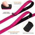 thumbnail image 2 of Joytale Dog Leash Heavy Duty for Large Dogs That Pull, Double Handle for Traffic Control, Double-Sided Reflective Leashes for Large Medium Dogs Night Safety, 6FT, Hot Pink, 2 of 7