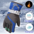 thumbnail image 4 of HNMKIU Windproof Winter Warm Kids Ski Gloves for Boys and Girls Outdoor Snowboarding Skating Mittens Dark Gray,8-12 Years, 4 of 5