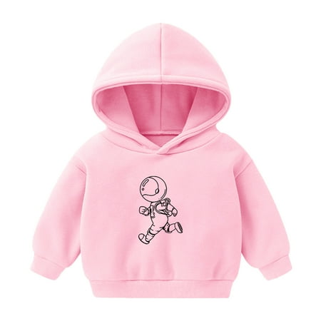 

dmqupv Boys Large Hoodie Girls Hoodie Sweatshirt Boys Tops Baby Toddler Cartoon Infant Pullover Girls Kid Jumpsuit Pink 5-6 Years
