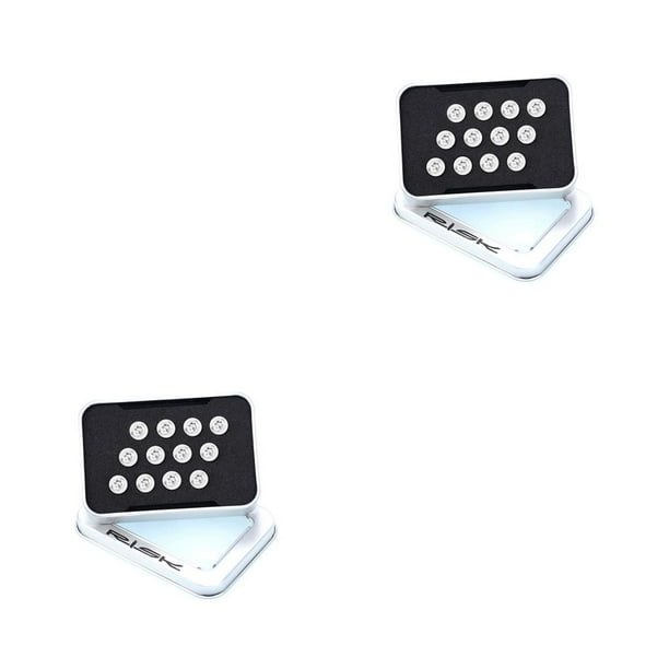 Greeniant 12 piezas pernos de freno de disco de bicicleta de montaña M5x10mm T25 tornillos accesorios Gris plateado 2piezas