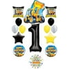 Construction Theme 1st Birthday Party Supplies 14 pc Balloon Bouquet Decorations