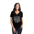 thumbnail image 2 of No Talkie Before Coffee Women's Fashion Relaxed V-Neck T-Shirt Tee Heather Black X-Large, 2 of 5