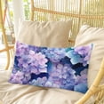 thumbnail image 4 of Spring Purple Hydrangea Pillow Covers, Linen Long Throw Pillow Case, Country Flowers Garden Plants Holiday Pillow Protector Decorative Cushion Cover for Living Room/Bedroom 12" x 20", 4 of 8