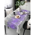 thumbnail image 2 of Purple Grey Abstract Rectangle Tablecloth, Gradient Geometric Graffiti Modern Art Waterproof & StainResistant Tablecloth, Washable Oil-proof Table Cover for Dining/Party/Wedding/Buffet 54x108 In, 2 of 9
