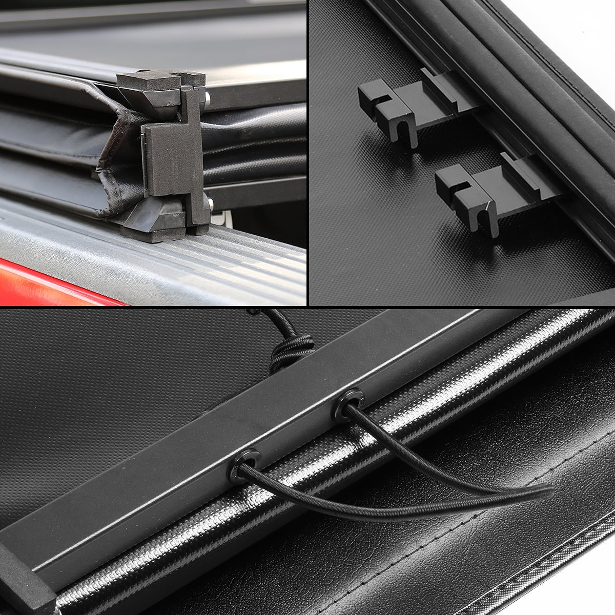 DNA Motoring For 94-04 Chevy S10 GMC Sonoma Fleetside 6' Bed Tri-Fold Soft Trunk Bed Tonneau Cover