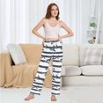 thumbnail image 6 of FORMRS Women's Pajama Pants with Pockets Soft Comfy Loungewear Sleep Bottom, Sizes S-2XL, Light Sharks, 6 of 8