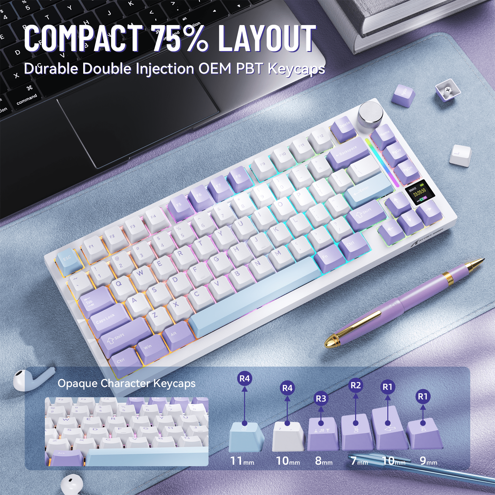 ATTACK SHARK X820ULTRA Mechanical Keyboard with C01ULTRA Coiled Cable
