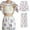 Purple 02, variant on Wancir Trends Womens Pajama Sets Two Piece Sleep Shirt Short Sleeve Cartoon Print Pj Set Tops with Capri Pants Sleepwear