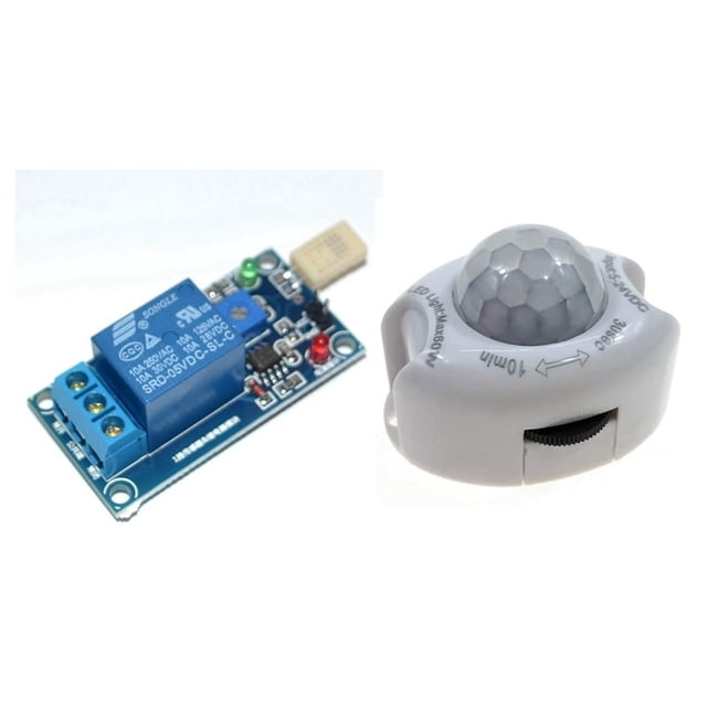 T9 DC5V Humidity Sensitive Switch Relay Module & PIR Infrared Motion Sensor Detector PIR Motion Sensor Lamp(White),1 x DC5-24V Sensor Switch 1 x humidity sensor with humidity sensitive resistor