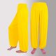 thumbnail image 3 of pantalones de baile deportivos de yoga suaves de algodón casual sueltos elásticos para mujer amarillo / 3xl, 3 of 3